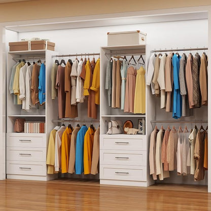 Closet System with Drawers, closet organizer system, 2 Sets 4-15FT | 6 Wooden by Dooloric