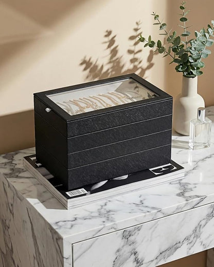 4-Layer Stackable Jewelry Organizer Trays - Image 4