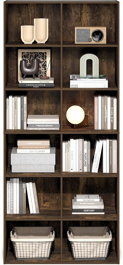 Furinno Basic Book Shelf, 12-Cube Bookshelf, Bookcase - Image 5