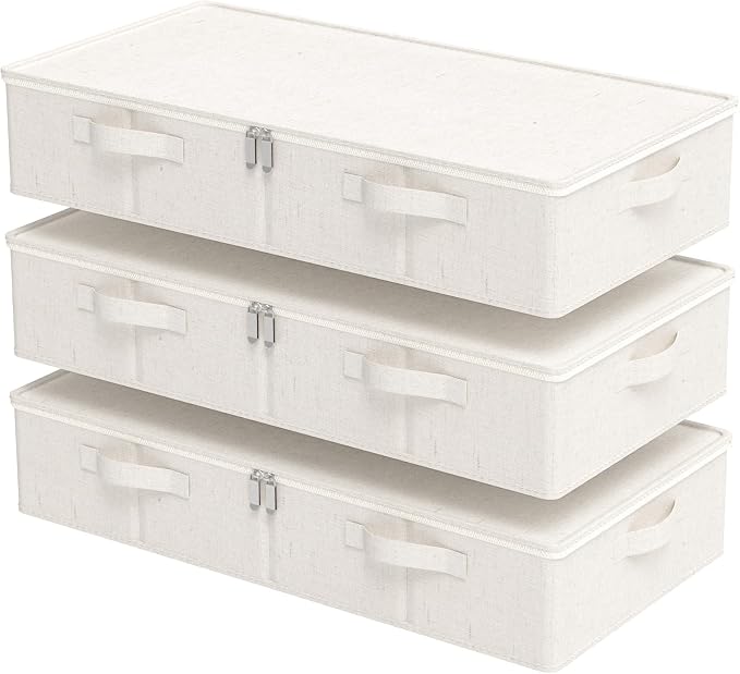 Underbed Storage Bins Drawer, Foldable Under Bed Boxes, Fabric Closet Container by Unknown