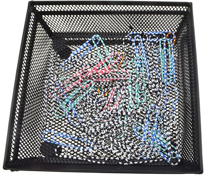 HAHIYO Stackable Mesh Tray Cup 6 x 6 x 2 inches Sturdy Container - Image 4