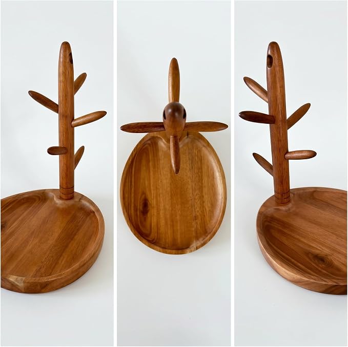 Solid Acacia Key Tray for Entryway Table, Key Holder - Image 7