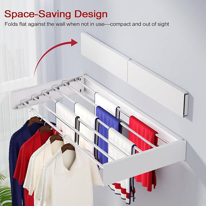 Wall Mounted Drying Rack 40", Foldable Laundry Drying Rack - Image 2