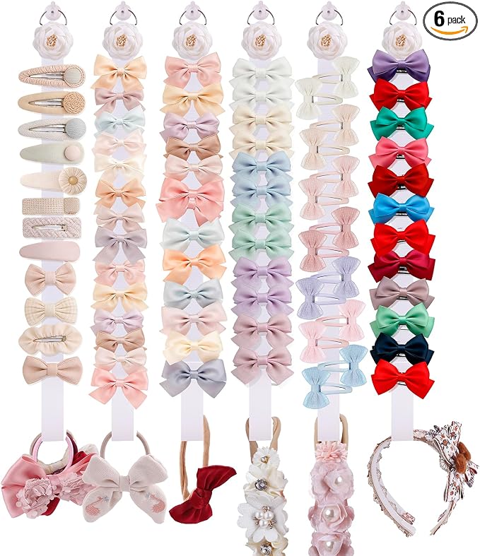 6PCS Bow Holder Hair Bow Organizer, Baby Decorative Hair Accessories Organizer by BFNAAgirl