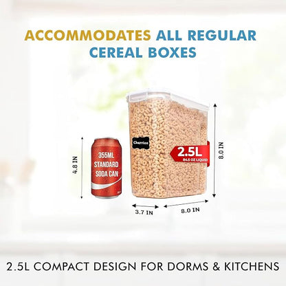 Shazo 2 Pack Small Airtight Cereal Containers Storage - Image 9