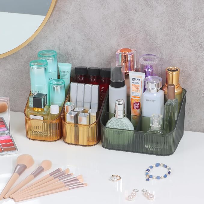 Green Makeup Organizer, Makeup Brush Holder 8 Cups - Image 2