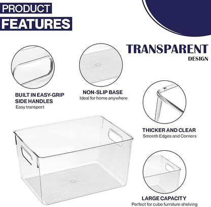 Clear Plastic Storage Bins, Pantry Organizers and Storage Containers Fridge - Image 3