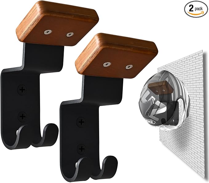 Motorcycle Helmet Rack, Heavy Duty Helmet Holder on Wall by Qktxktzy
