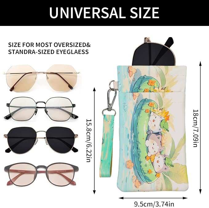Double Eyeglass Case Soft Dual Glasses Case - Image 2