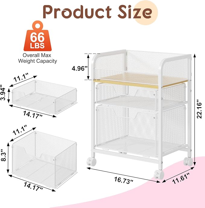 Yociyoga 3 Tier Rolling Cart - Image 6