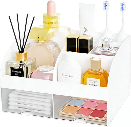 Makeup Organizer with 2 Drawers, Cosmetic Storage by DIRZHX