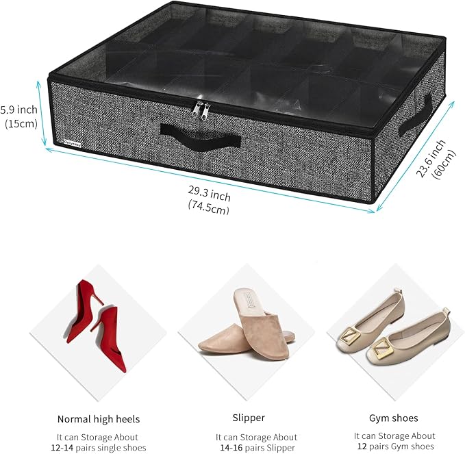 Onlyeasy Under Bed Shoe Storage Organizer - Image 2
