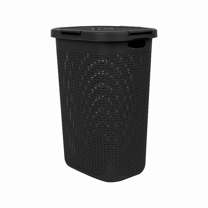 Mind Reader 60L Slim Laundry Hamper, Clothes Basket, Wicker Design, 17.65"L x - Image 7