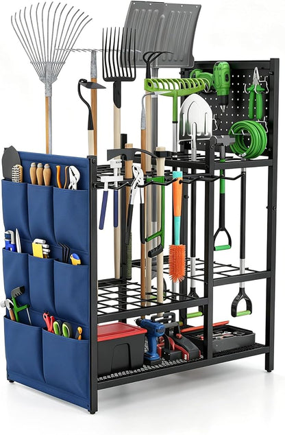 Garden Tool Organizer with Pegboard, Yard Tool Holder Standing by Unknown