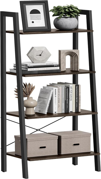 VASAGLE Ladder Shelf, 4-Tier Bookshelf, Storage Rack, Bookcase by VASAGLEbySONGMICSHOME
