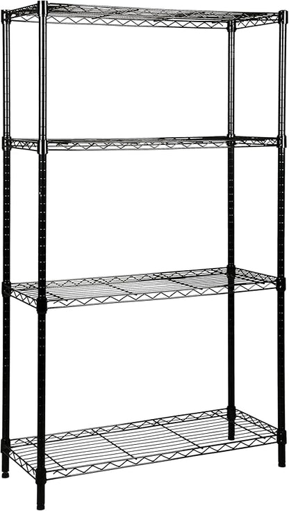 Quantum Storage Systems RWR72-1836LDBK Adjustable Wire Black Epoxy 4 Shelves by QuantumStorageSystems