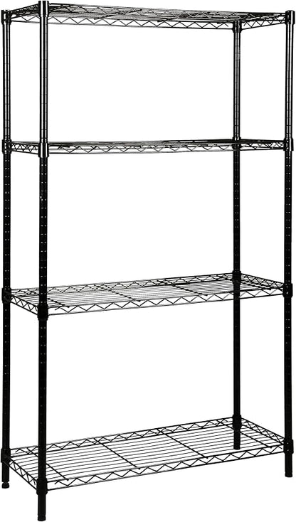 Quantum Storage Systems RWR72-2448LDBK Adjustable Wire Black Epoxy 4 Shelves by QuantumStorageSystems