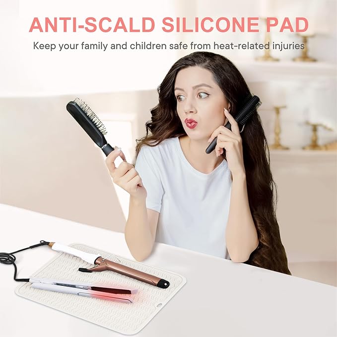 Oversize Silicone Heat Resistant Mat, Portable Travel Mat Cover - Image 2