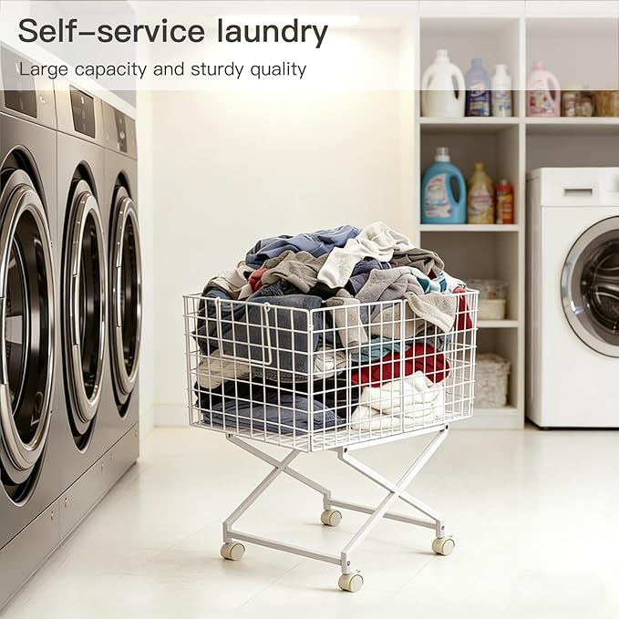 Rolling Laundry Basket with Wheels - Image 4