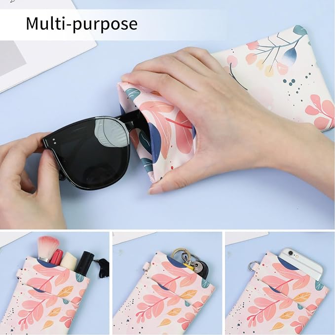 Double Eyeglass Case Soft Dual Glasses Case - Image 5