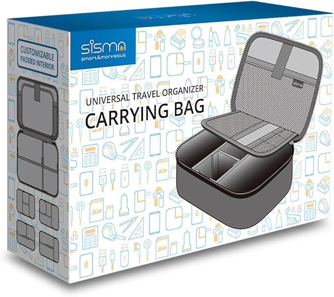 sisma Travel Electronics Organizer Small Carrying Case - Image 6