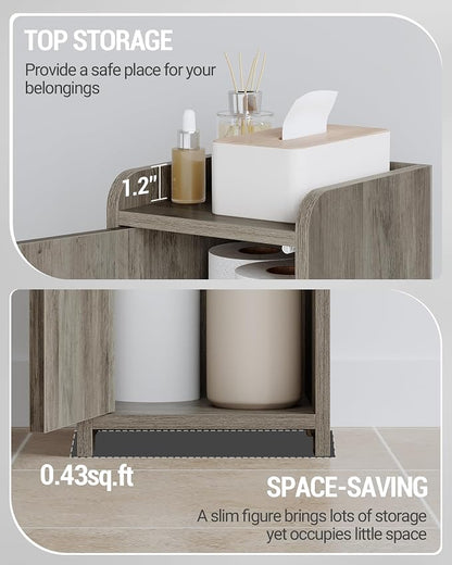 Hzuaneri Bathroom Storage Cabinet, Small Corner Floor Cabinet - Image 5