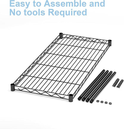 1-Tier Wire Shelf Rack, Single Metal Shelves Rack | Height Adjustable Metal - Image 8