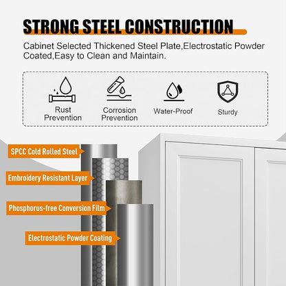 71"Tall Metal Kitchen Pantry Storage Cabinet - Image 7