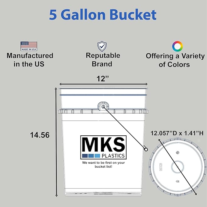 MKS Plastics 5-Gallon Bucket - Image 2