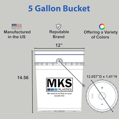 MKS Plastics 5-Gallon Bucket - Image 2
