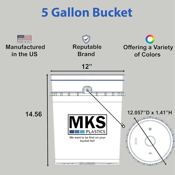 MKS Plastics 5-Gallon Bucket - Image 2