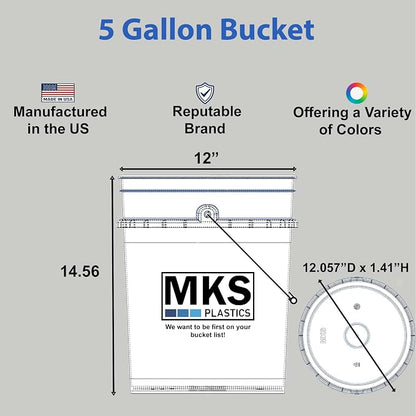 MKS Plastics 5-Gallon Bucket - Image 2