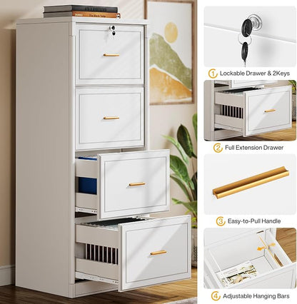 Tribesigns 4 Drawer File Cabinet - Image 5