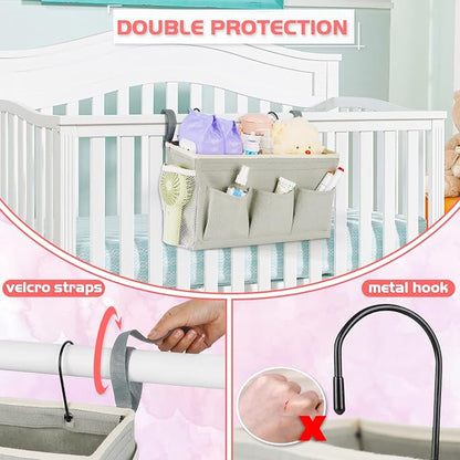 Loghot Bedside Caddy/Bedside Storage Bag Hanging Organizer - Image 2