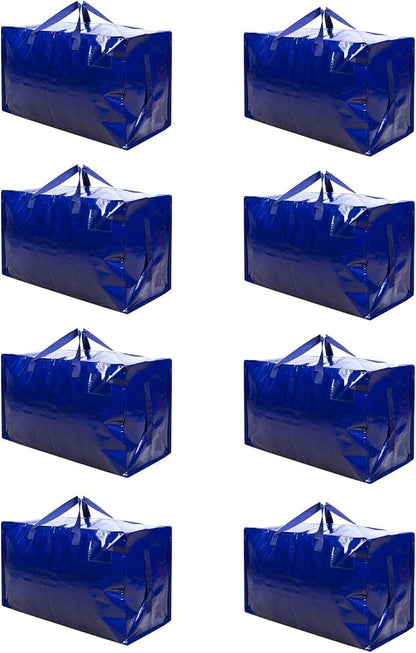 VENO 8 Pack Moving Bags and Large Christmas Decoration Storage Bins by Veno