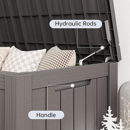 Outdoor Storage Box, 120 Gallon Resin Deck Boxes Outdoor Waterproof - Image 6