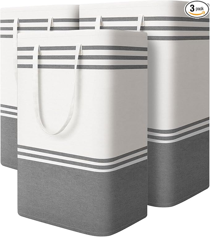 3 Pack Large Laundry Baskets, Laundry Hampers, Freestanding Waterproof by EpicTotes