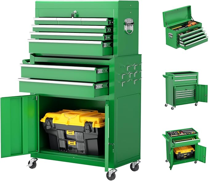 8-Drawer Rolling Tool Chest by Omelaza