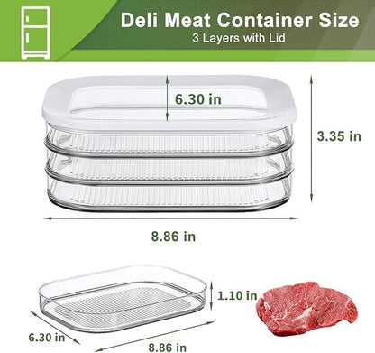 Deli Meat Container for Fridge, Stackable Food Storage Boxes - Image 5