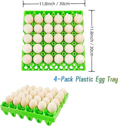 4-Pack Plastic Egg Tray Egg Crates, 30-Egg Flats - Image 3