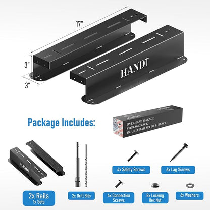 USA Based Overhead Garage Storage Rack, Connectable Heavy Duty Metal Ceiling - Image 4