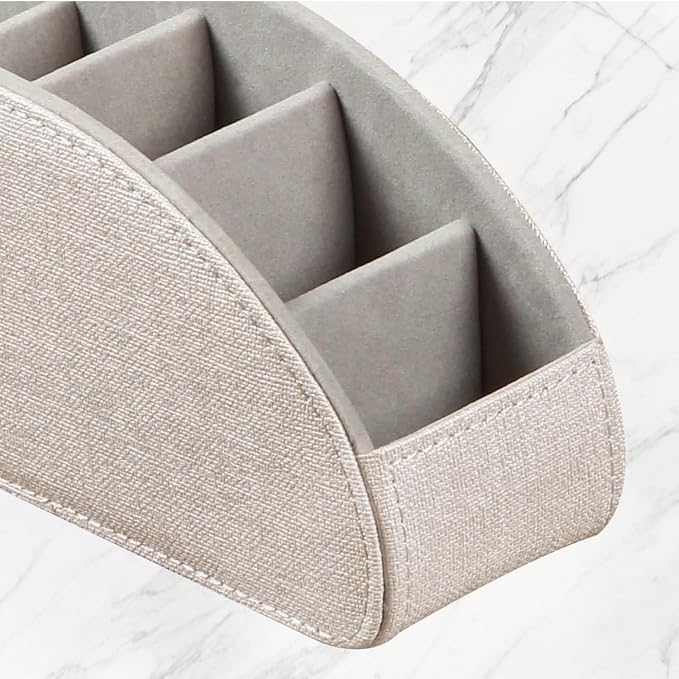 Remote Control Holder Leather 5 Rooms Desk Organizer and Decorations - Image 6