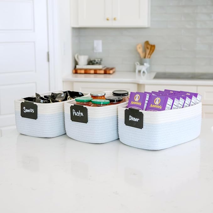 NaturalCozy 13.5”x8.5”x5.5” Rectangle Storage Baskets - Image 4