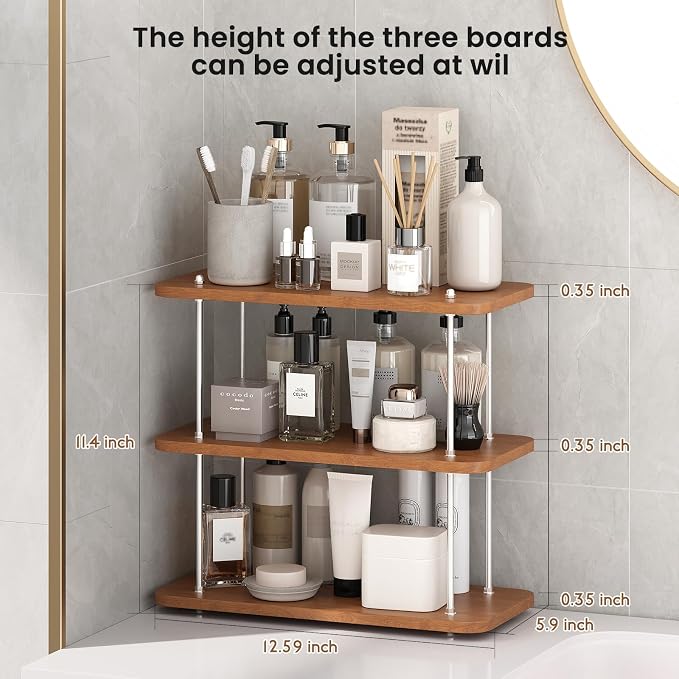 Bathroom Counter Organizer, Spices Organizer, Kitchen Countertop Organizers - Image 2
