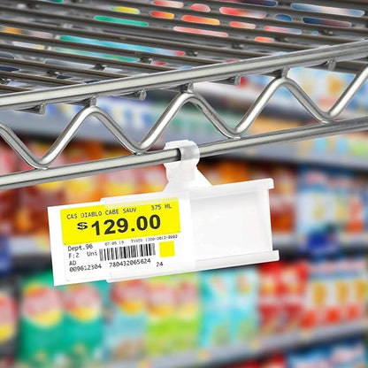 Plastic Wire Shelf Label Holder, Reusable Shelf Tags - Image 6