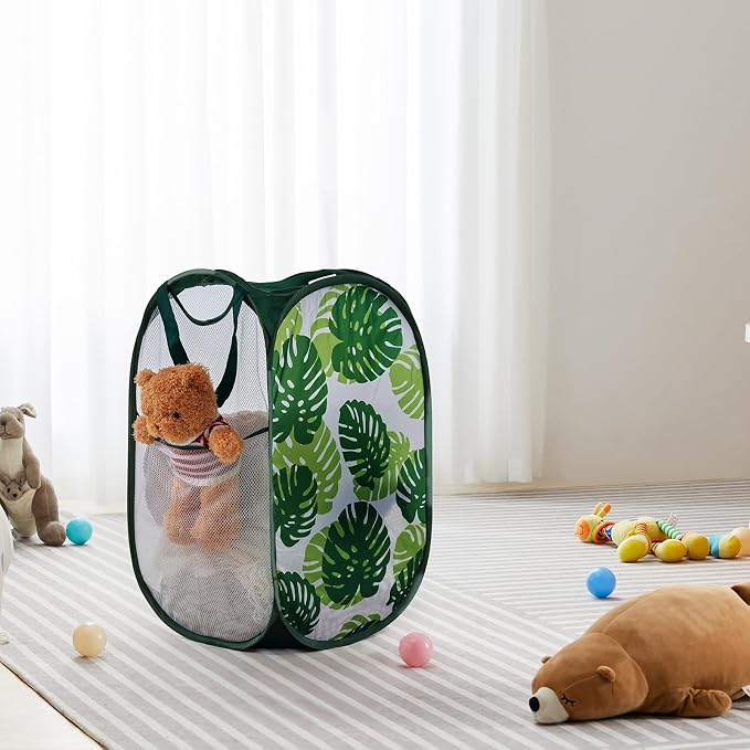 TECHMILLY Collapsible Mesh Pop Up Laundry Hamper - Image 6