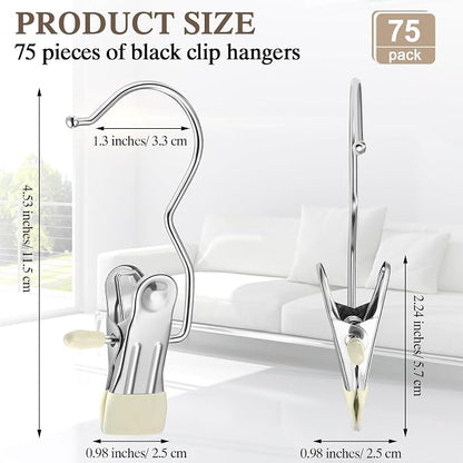Yinder Boot Hangers Clips Laundry Hooks Hanging Stainless Steel Clothes Pins - Image 2