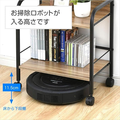 Yamazen YZCR-2 Rack with Casters, 2 Tiers, Compatible with Storage Boxes - Image 4