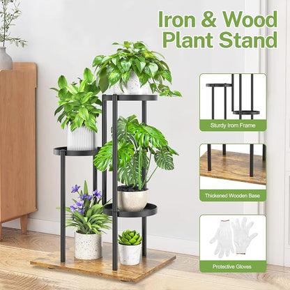 iDavosic.ly 3 Tier Plant Stand Indoor Outdoor, Tiered Corner Multiple Flower - Image 3