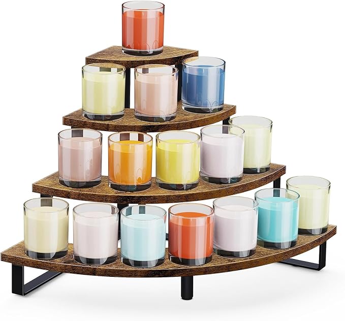 ELITEROO Tiered Display Stand, Wooden Display Risers, 4 Tier Display Shelf by ELITEROO